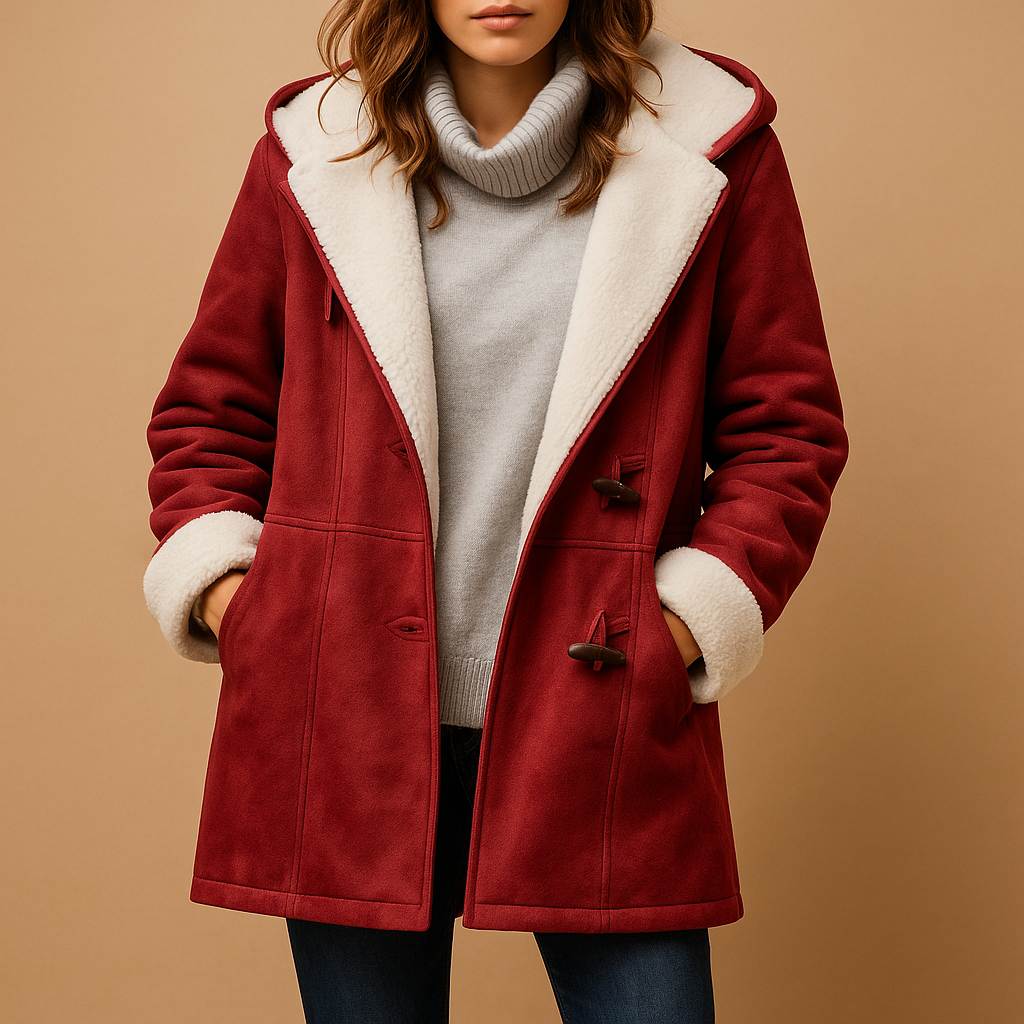 Lange winterjas dames met capuchon – Evelien warme jas in trendy kleuren