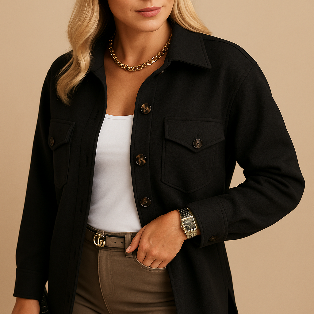 Marlies Lange Winterjas Dames – Elegante Getailleerde Jas met Verfijnd Silhouet
