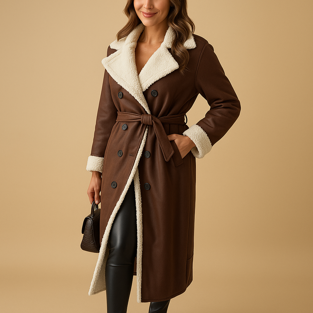 Lange gewatteerde winterjas dames Marlies – warme quilt-voering & stijlvolle look