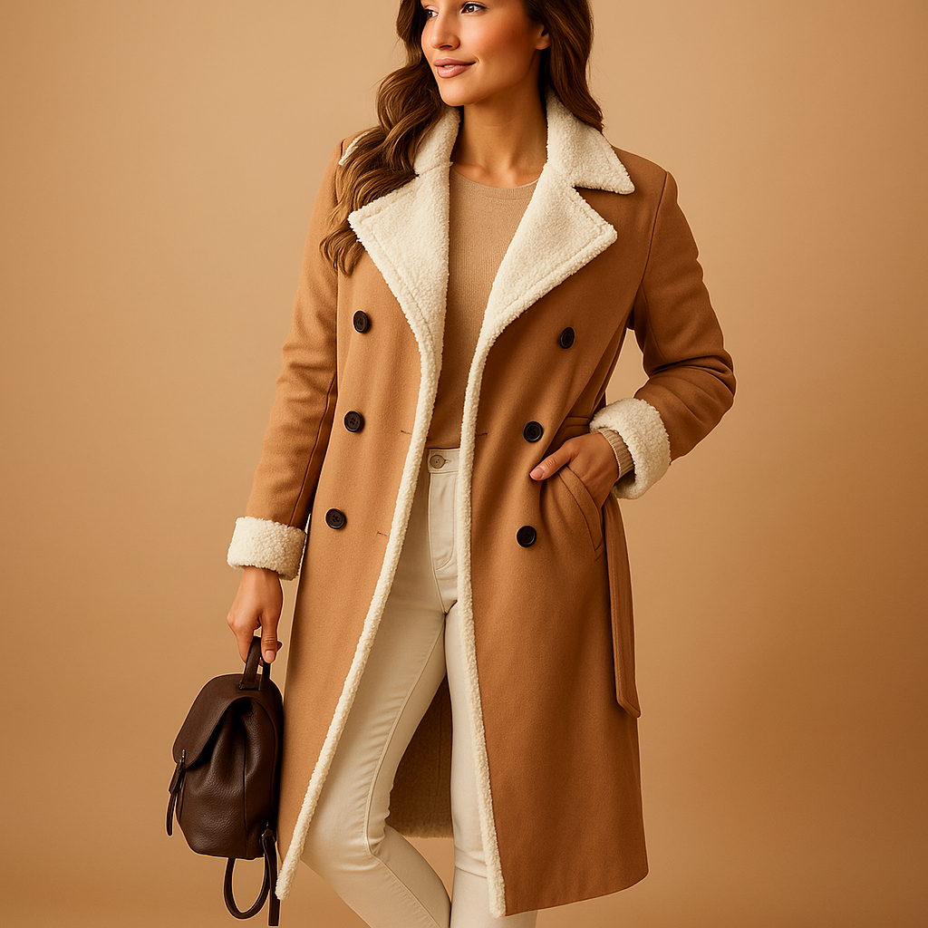Lange gewatteerde winterjas dames Marlies – warme quilt-voering & stijlvolle look