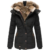 Vivianne winterjas dames – elegante jas met afneembare bontkraag