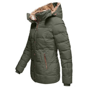 Vivianne winterjas dames – elegante jas met afneembare bontkraag