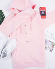 Leyla dames hoodie | Relaxte hoodie met trekkoorden | Comfortabele casual trui