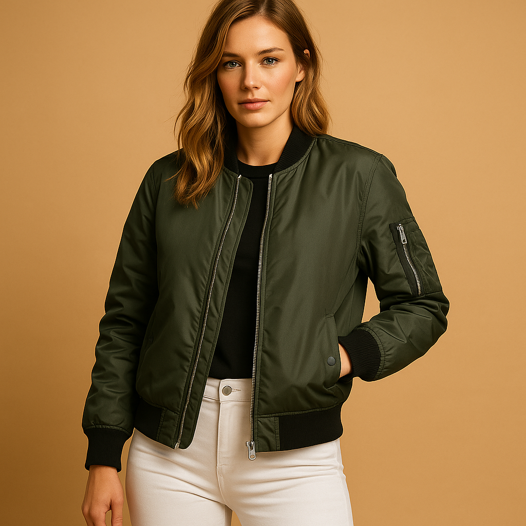 Yara Bomberjack Dames – Lichtgewicht Zomerjack met Ritssluiting & Zijzakken