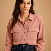 Jinte Corduroy Zomerjas Dames – Lichtgewicht Ademende Jas voor Casual Looks
