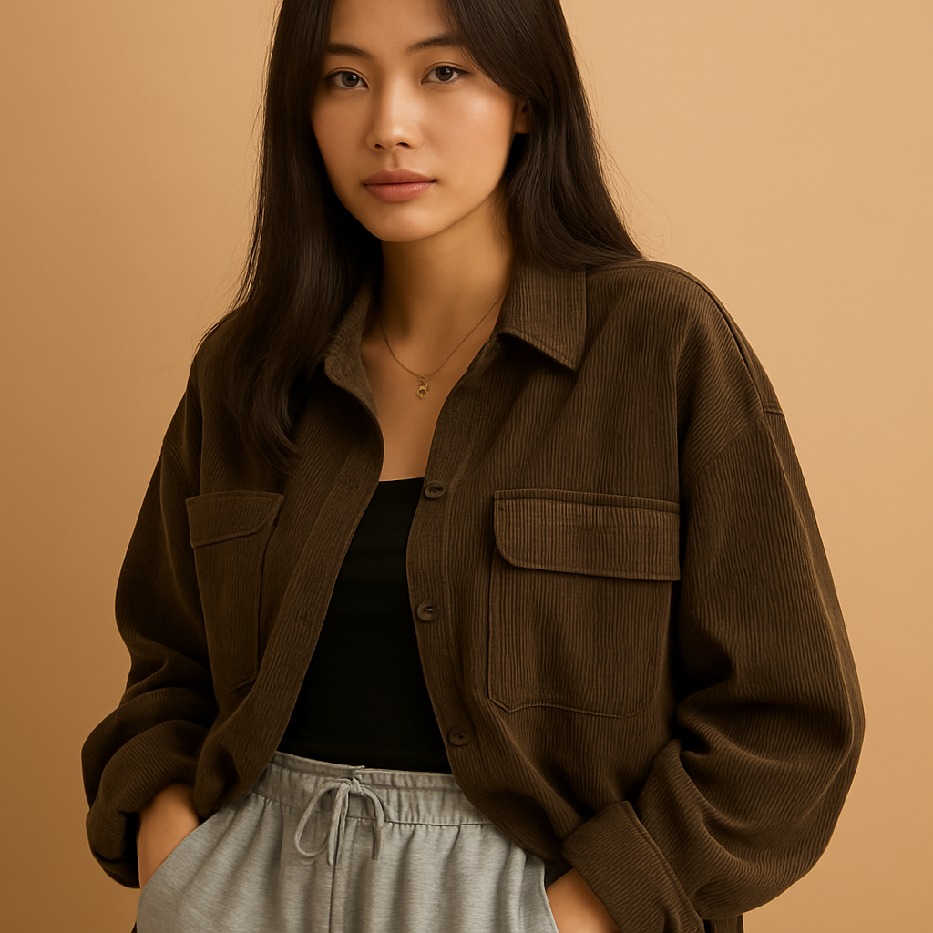 Jinte Corduroy Zomerjas Dames – Lichtgewicht Ademende Jas voor Casual Looks