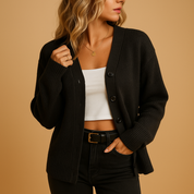 Yara Lichtgewicht Gebreid Damesvest met Capuchon – Casual & Comfortabel