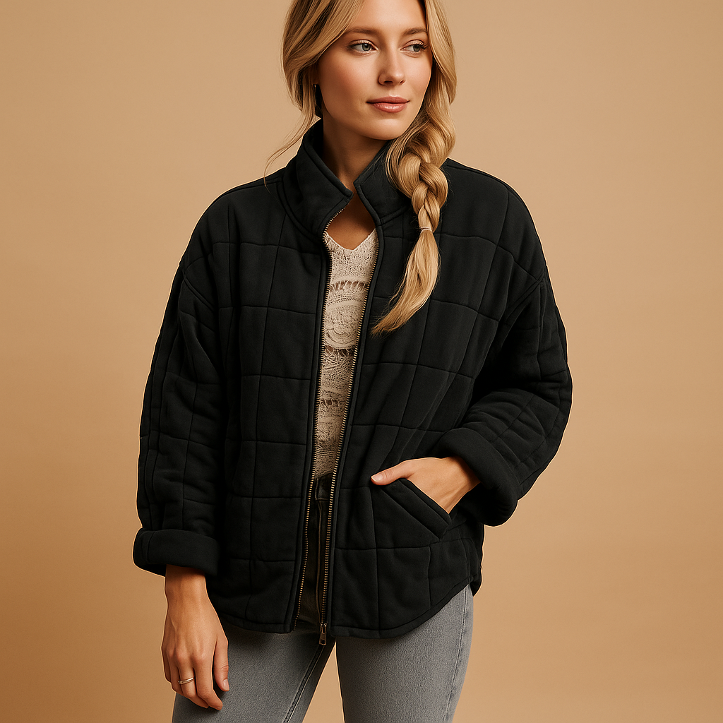 Warme winterjas dames – lichtgewicht met zakken & getailleerde pasvorm