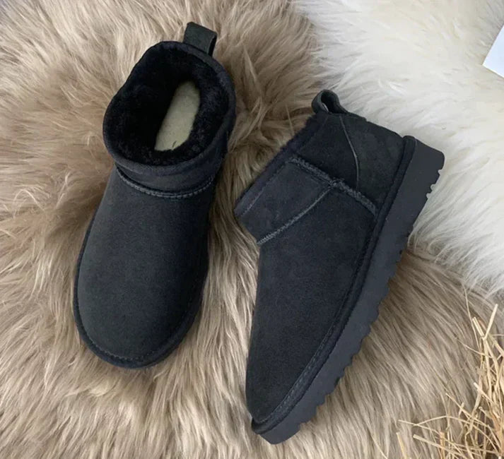 DORA dames mini boots – warme enkelhoge laarzen met voering