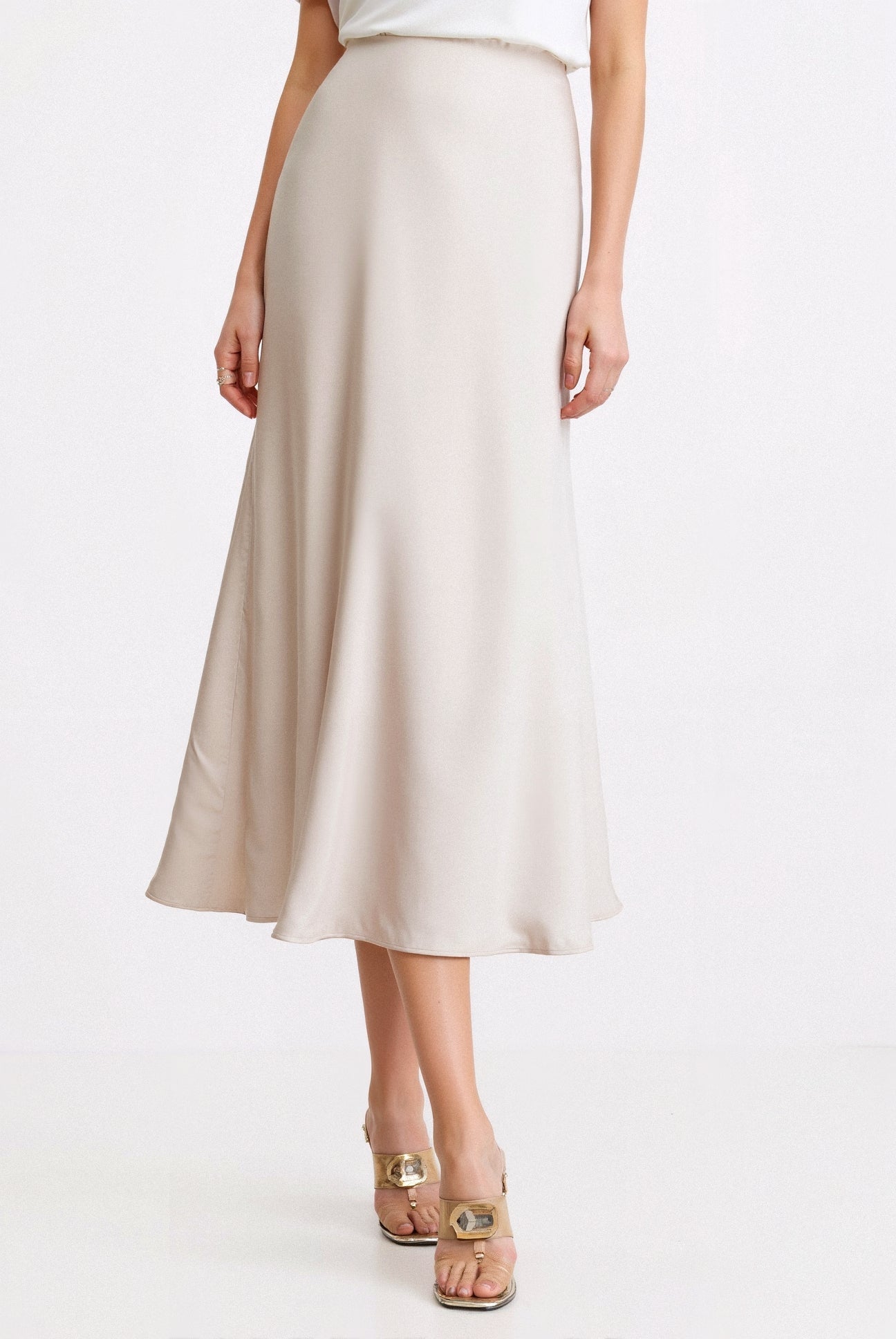 Midirok Dames – Hoge Taille Rok met Drapeereffect | Louise