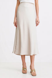 Louise damesrok – hoge taille met elegante drapeerlook