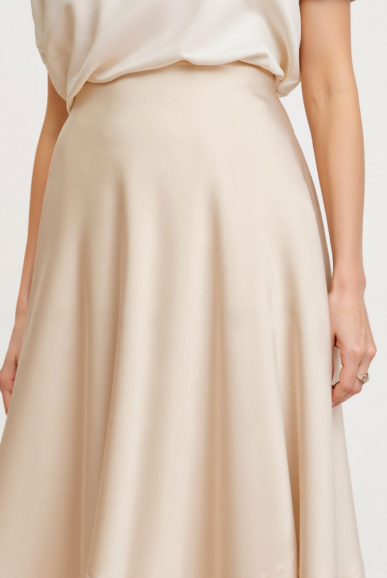 Midirok Dames – Hoge Taille Rok met Drapeereffect | Louise