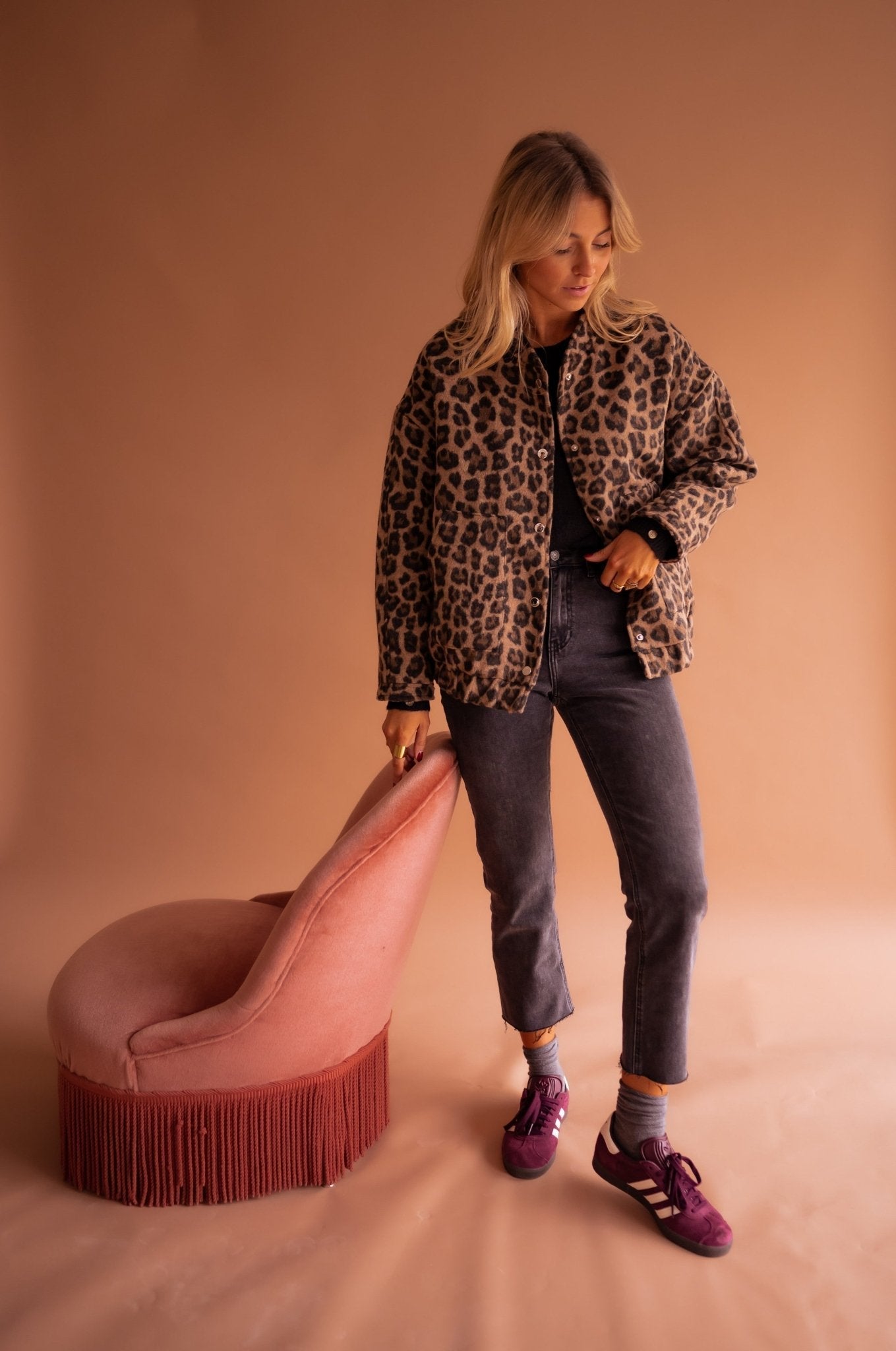 Animalprint Jasje Dames – Trendy Statement Jas met Zachte Warme Voering