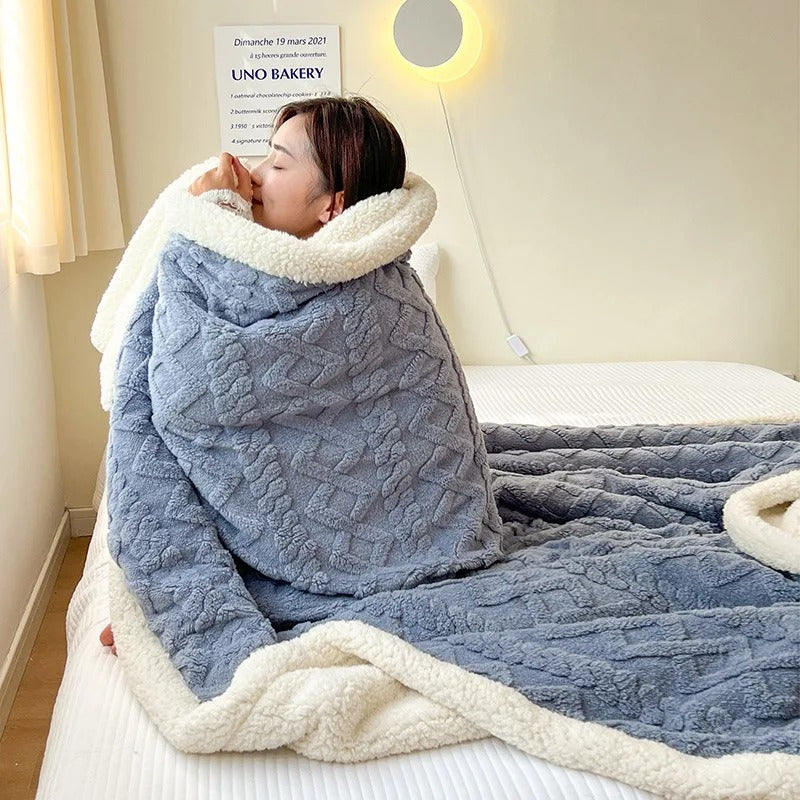 Dikke Lamswollen Winterdeken – Luxe Fleece Deken voor Ultieme Warmte en Comfort | WarmWool
