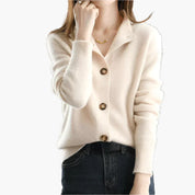 Dames Gebreid Vest – Casual Knitted Cardigan met Knoopsluiting voor Herfst & Winter