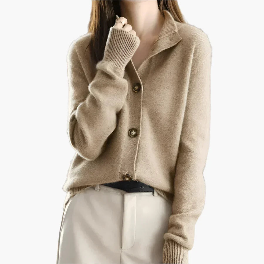 Dames Gebreid Vest – Casual Knitted Cardigan met Knoopsluiting voor Herfst & Winter