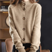 Dames Gebreid Vest – Casual Knitted Cardigan met Knoopsluiting voor Herfst & Winter
