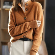 Dames Gebreid Vest – Casual Knitted Cardigan met Knoopsluiting voor Herfst & Winter