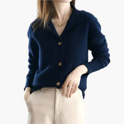 Dames Gebreid Vest – Casual Knitted Cardigan met Knoopsluiting voor Herfst & Winter