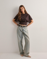 Amaya T-shirt Dames – Trendy Top met Wijde Mouwen & Getailleerde Pasvorm