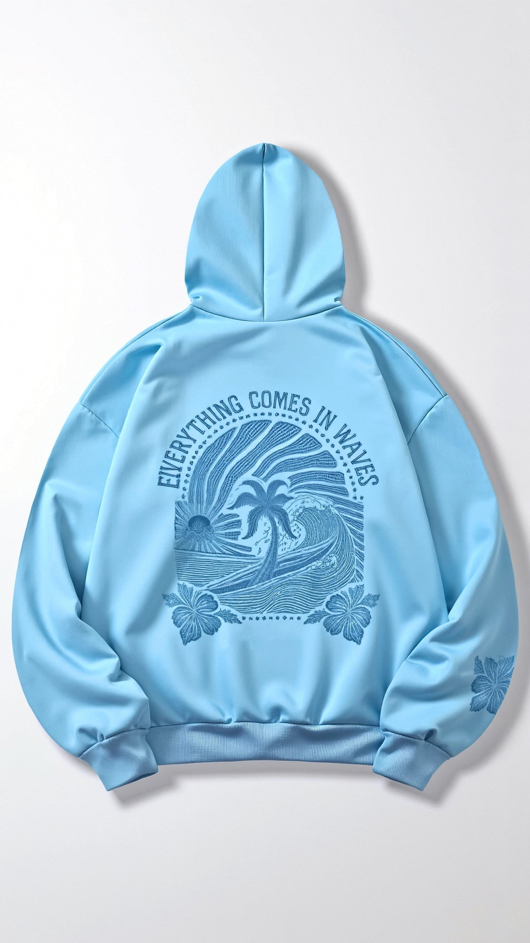 Abigail hoodie dames – geborduurde trui met capuchon en tropisch design