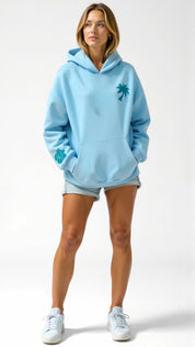 Abigail hoodie dames – geborduurde trui met capuchon en tropisch design