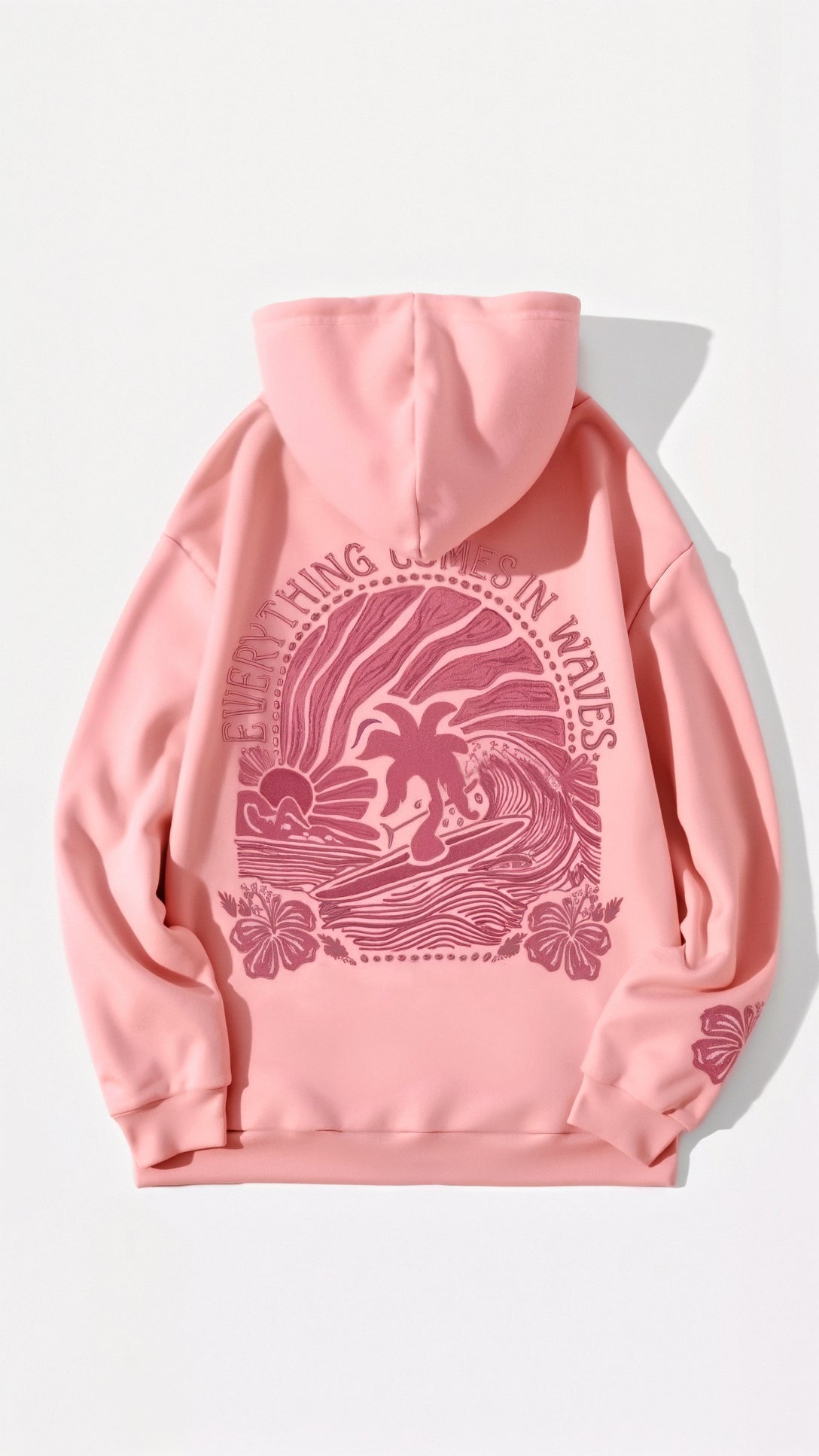 Abigail hoodie dames – geborduurde trui met capuchon en tropisch design