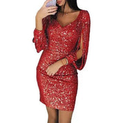 Anika glitter avondjurk – elegante lange jurk voor feestelijke gelegenheden