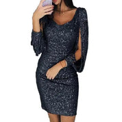 Anika glitter avondjurk – elegante lange jurk voor feestelijke gelegenheden