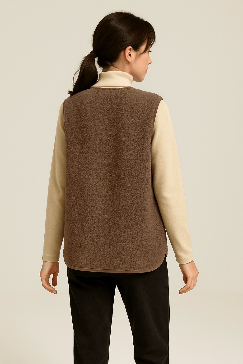 Dione pluche gilet – stijlvol en zacht mouwloos vest voor dames