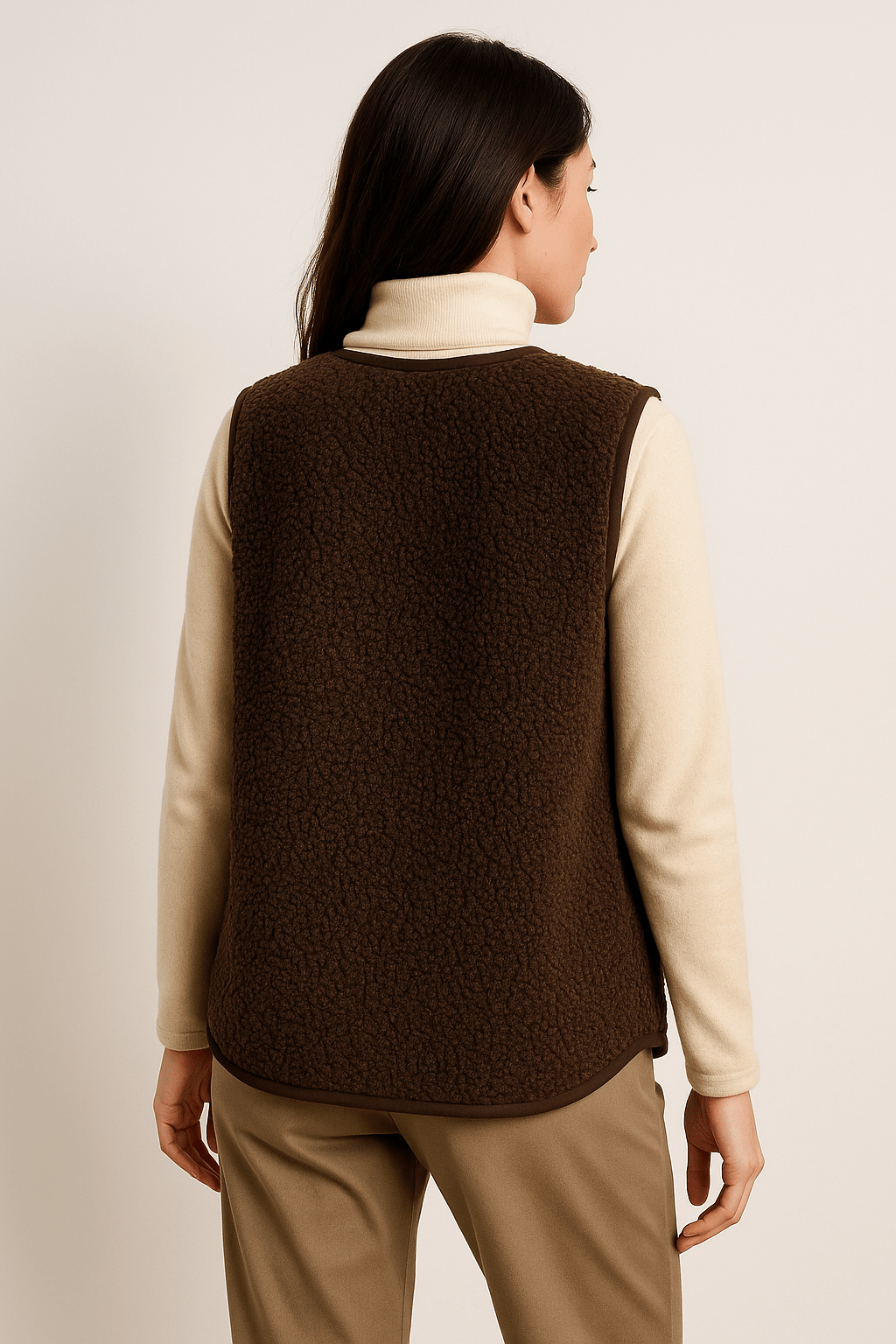Dione pluche gilet – stijlvol en zacht mouwloos vest voor dames