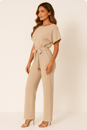 Elva jumpsuit met strikceintuur – elegante dames overall voor dag en avond