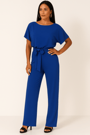 Elva jumpsuit met strikceintuur – elegante dames overall voor dag en avond