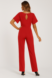 Elva jumpsuit met strikceintuur – elegante dames overall voor dag en avond