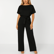 Elva jumpsuit met strikceintuur – elegante dames overall voor dag en avond