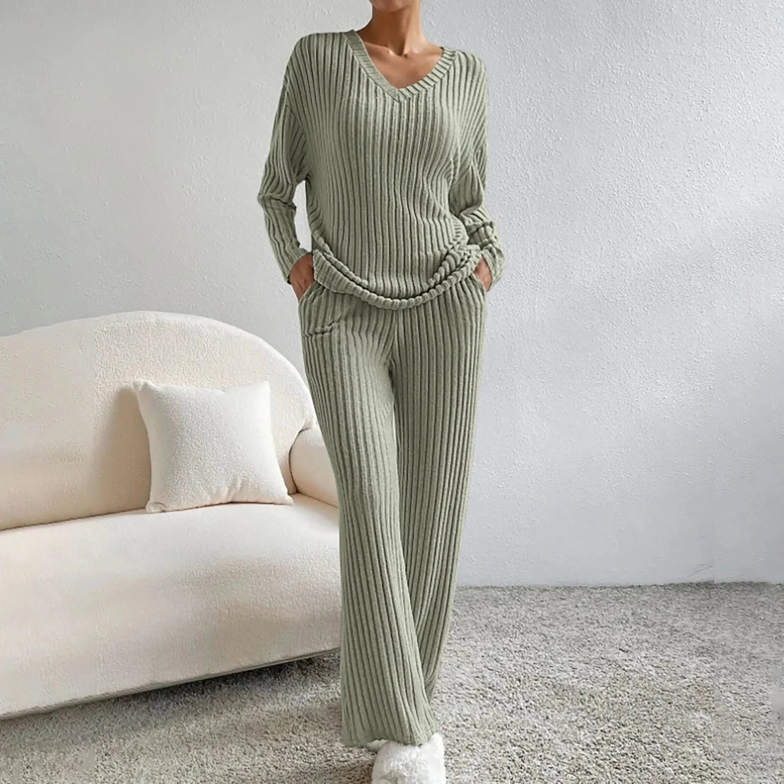 Evangeline tweedelig loungepak – comfortabel dames set met moderne pasvorm