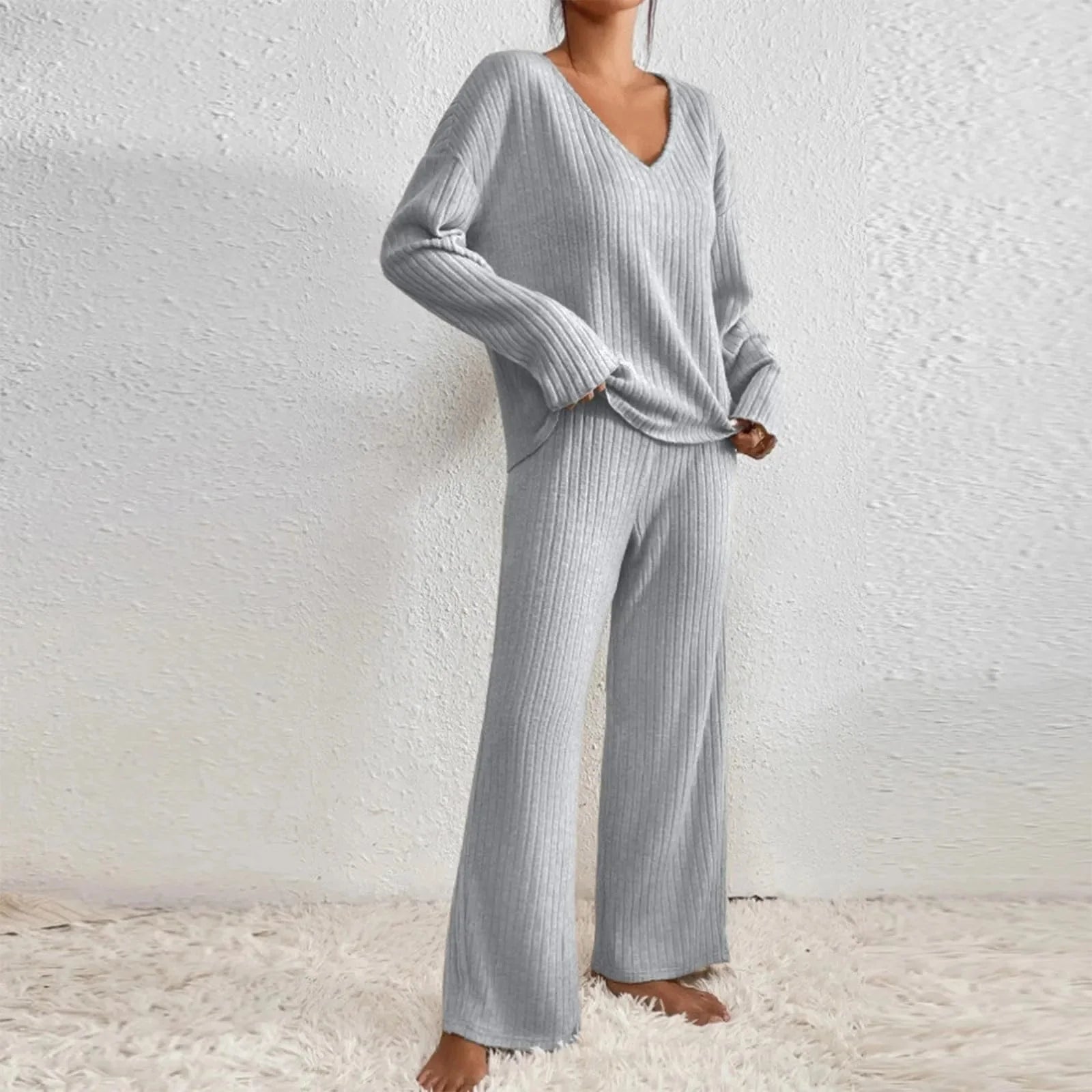 Evangeline tweedelig loungepak – comfortabel dames set met moderne pasvorm
