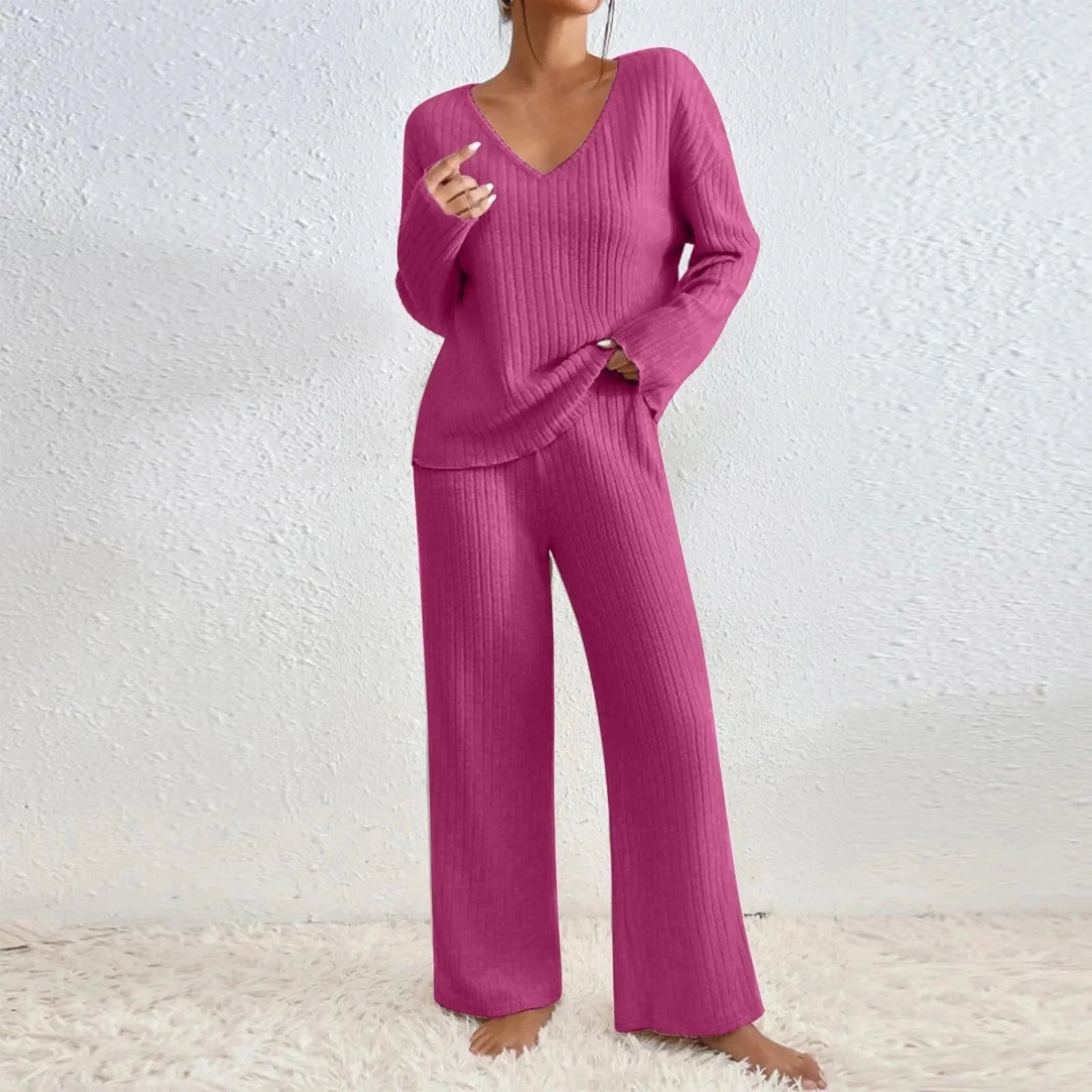 Evangeline tweedelig loungepak – comfortabel dames set met moderne pasvorm