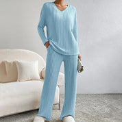 Evangeline tweedelig loungepak – comfortabel dames set met moderne pasvorm