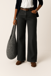 Majken denim jeans dames – high waist met wijde pijpen voor een trendy look