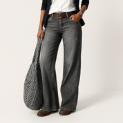 Majken denim jeans dames – high waist met wijde pijpen voor een trendy look