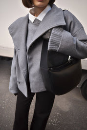 Daphné dames winterjas – elegante wollen winterjas met dubbele knoopsluiting