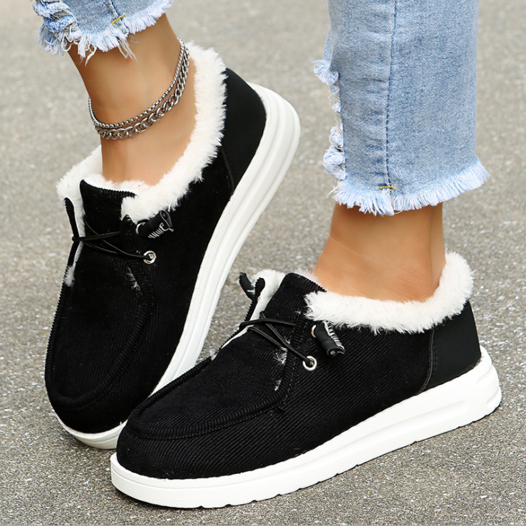MAREN dames slip-on winterlaarzen – warme boots met pluche voering & antislipzool