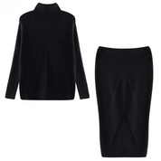 Leona Gebreide Set – Luxe Coltrui & Broek voor Warmte en Stijl