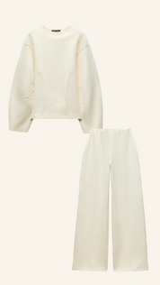 Chique dames set – elegante tweedelige outfit met flatterende pasvorm