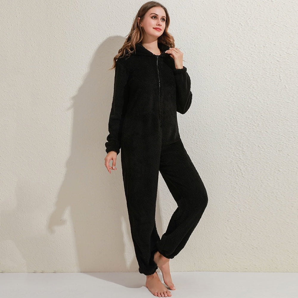 SnugglePaws fleece onesie – superzachte dames onesie met schattige berenoortjes