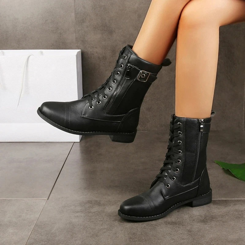 Orthopedische leren enkellaarzen dames – elegante en comfortabele laarzen met steun