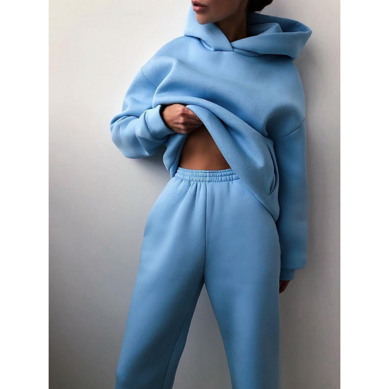Oversized High Waist Joggingpak Dames – Comfortabel Trainingspak met Hoodie en Broek