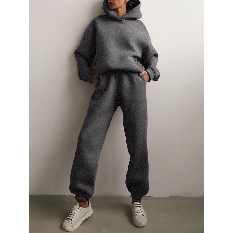 Oversized High Waist Joggingpak Dames – Comfortabel Trainingspak met Hoodie en Broek
