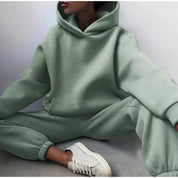 Oversized High Waist Joggingpak Dames – Comfortabel Trainingspak met Hoodie en Broek